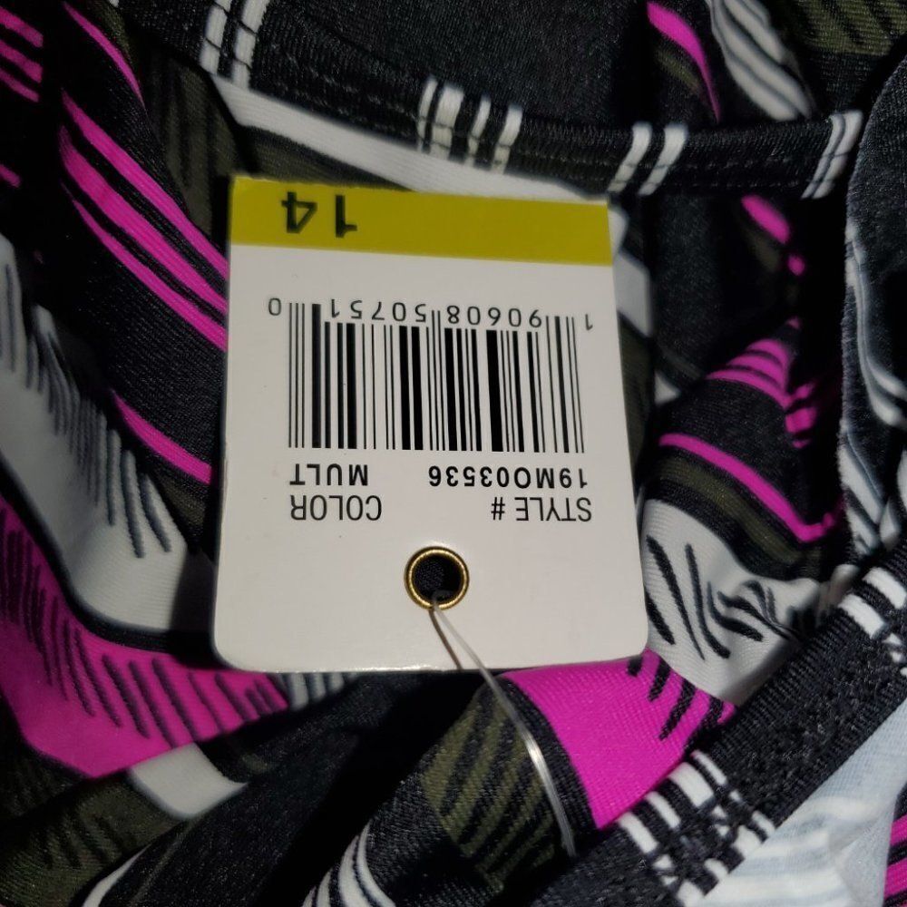 Anne Cole Size 14 Mult color One Piece Swimsuit - Picture 5 of 7